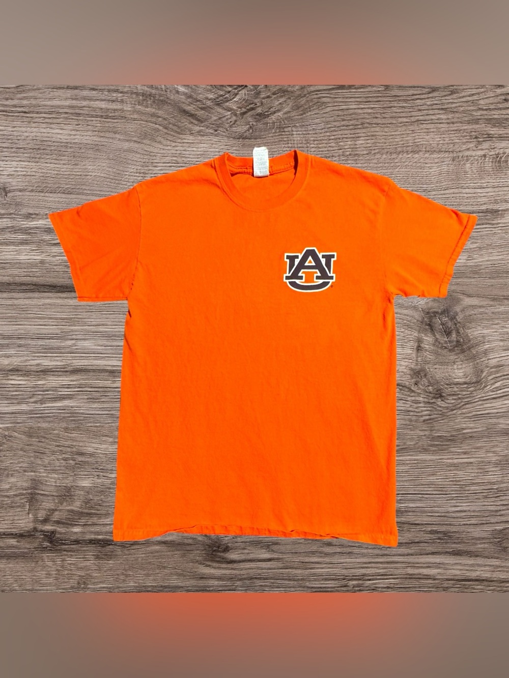 Gildan Orange Short-Sleeve Tee with Auburn Logo
